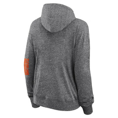 Cleveland Browns Women's Opening Coin Flip Lightweight Full-Zip Hoodie Heather Charcoal - Fanatics