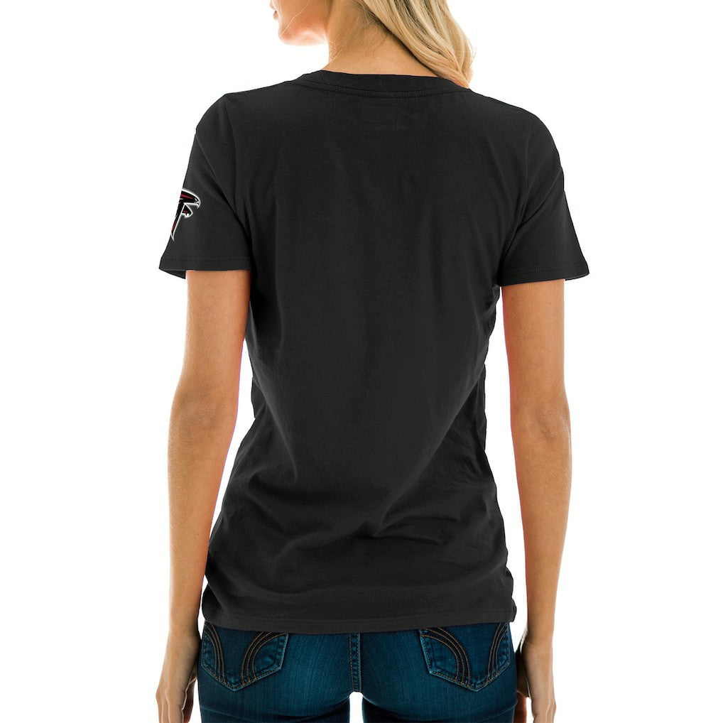 Atlanta Falcons New Era Women's Dirty Birds Kickoff V-Neck T-Shirt Black - NFL