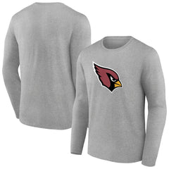 Arizona Cardinals Primary Team Logo Long Sleeve T-Shirt Heather Gray - NFL