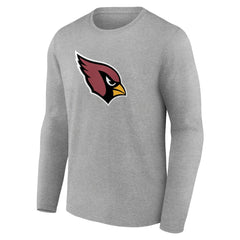 Arizona Cardinals Primary Team Logo Long Sleeve T-Shirt Heather Gray - NFL