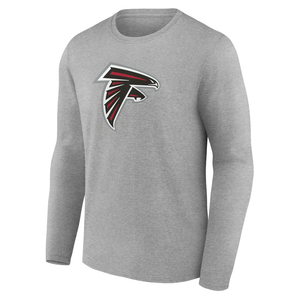 Atlanta Falcons Primary Team Logo Long Sleeve T-Shirt Heather Gray - NFL