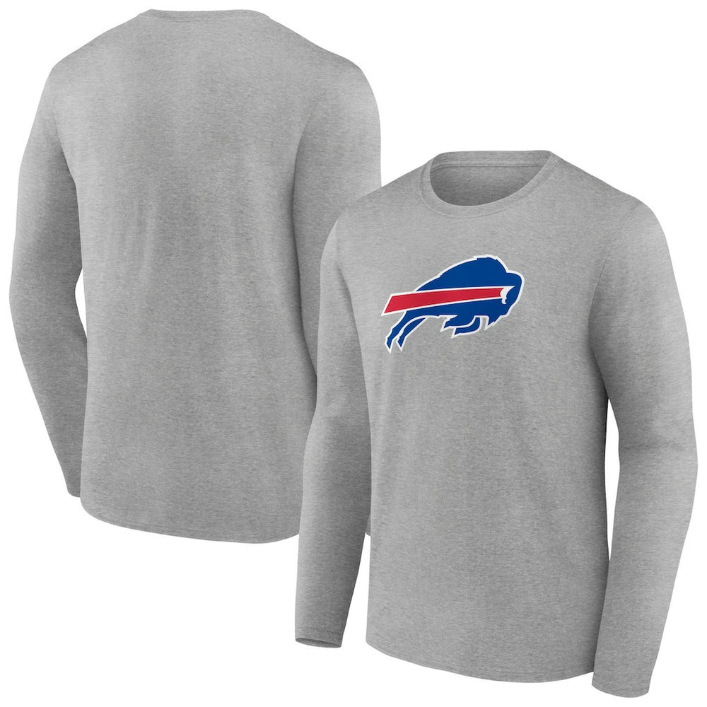 Buffalo Bills Primary Team Logo Long Sleeve T-Shirt Heather Gray - NFL