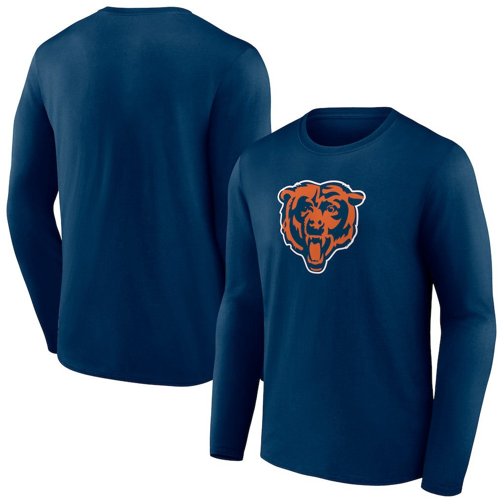 Chicago Bears Primary Team Logo Long Sleeve T-Shirt Navy - NFL