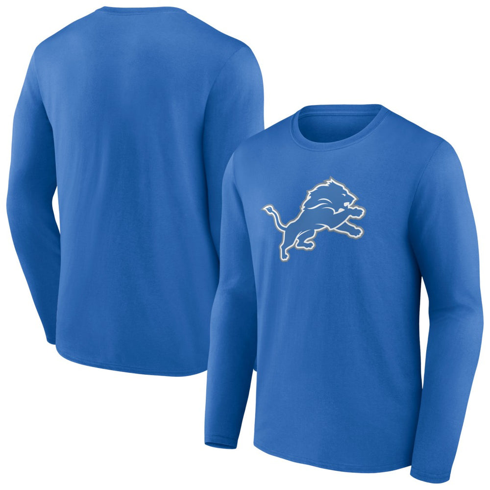 Detroit Lions Primary Team Logo Long Sleeve T-Shirt Blue - NFL