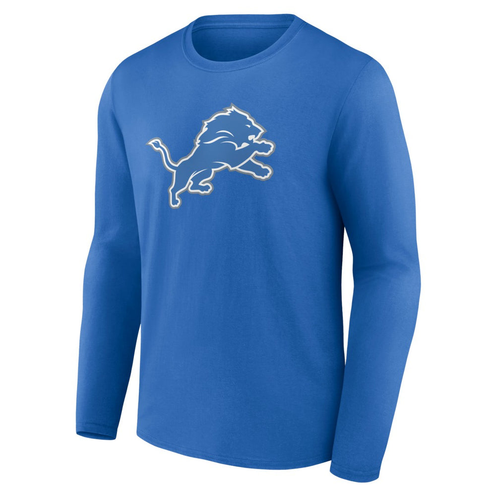 Detroit Lions Primary Team Logo Long Sleeve T-Shirt Blue - NFL