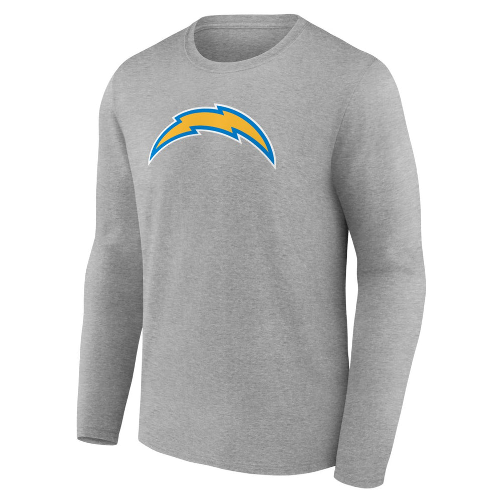 Los Angeles Chargers Primary Team Logo Long Sleeve T-Shirt Heather Gray - NFL