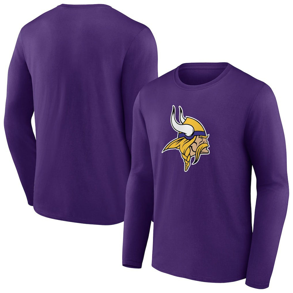 Minnesota Vikings Primary Team Logo Long Sleeve T-Shirt Purple - NFL