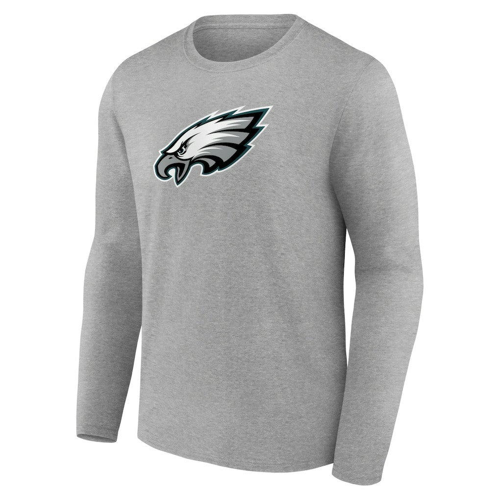 Philadelphia Eagles Primary Team Logo Long Sleeve T-Shirt Heather Gray - NFL