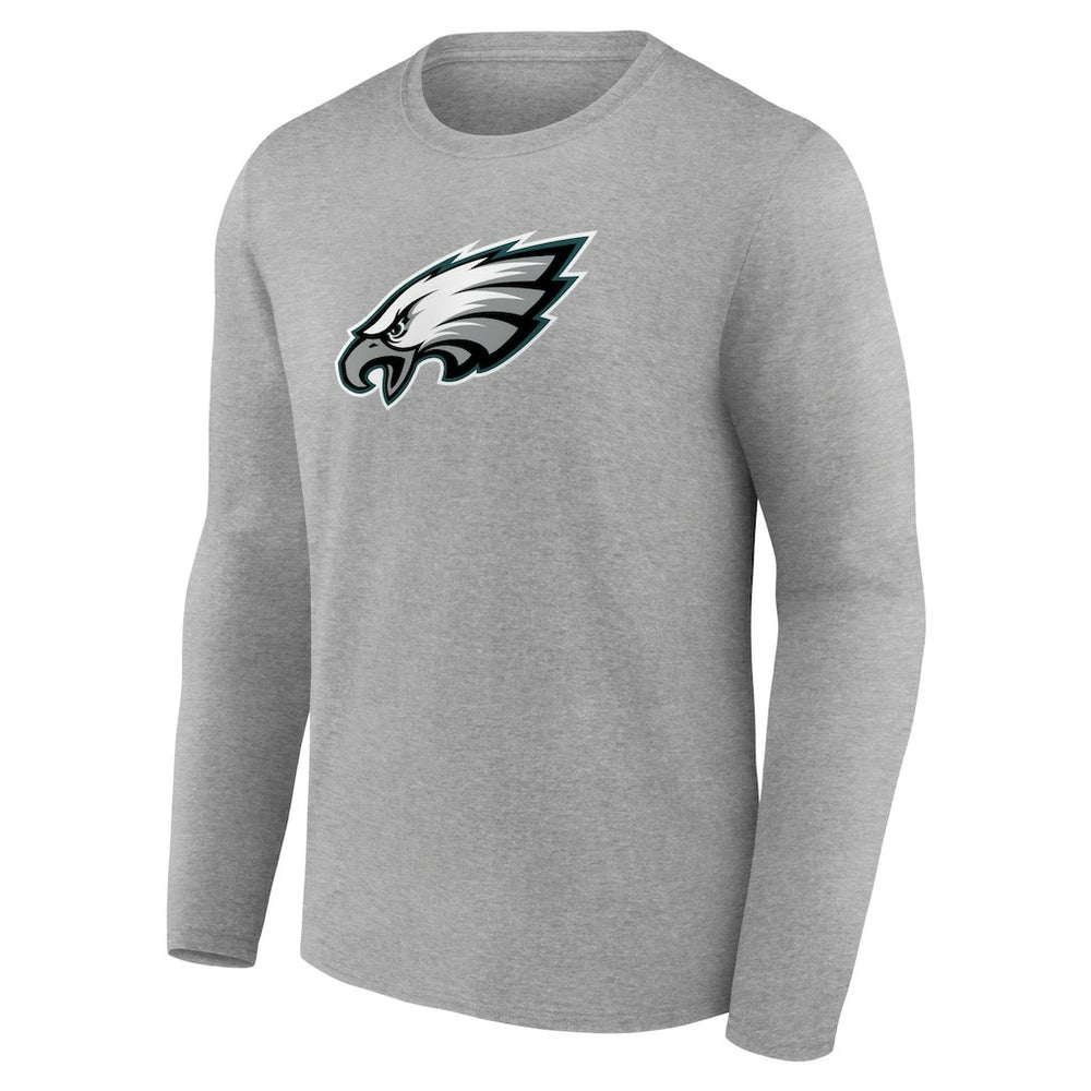 Philadelphia Eagles Primary Team Logo Long Sleeve T-Shirt Heather Gray - NFL