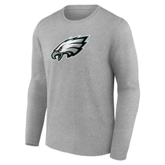 Philadelphia Eagles Primary Team Logo Long Sleeve T-Shirt Heather Gray - NFL