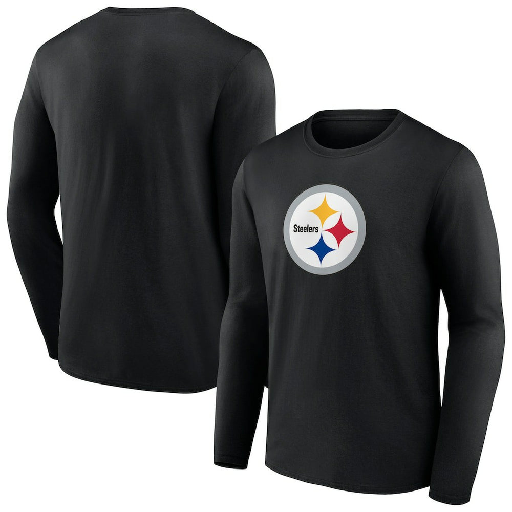 Pittsburgh Steelers Primary Team Logo Long Sleeve T-Shirt Black - NFL
