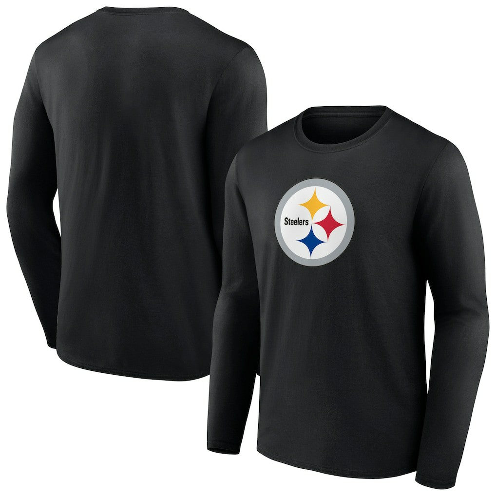 Pittsburgh Steelers Primary Team Logo Long Sleeve T-Shirt Black - NFL