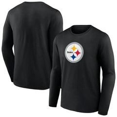Pittsburgh Steelers Primary Team Logo Long Sleeve T-Shirt Black - NFL