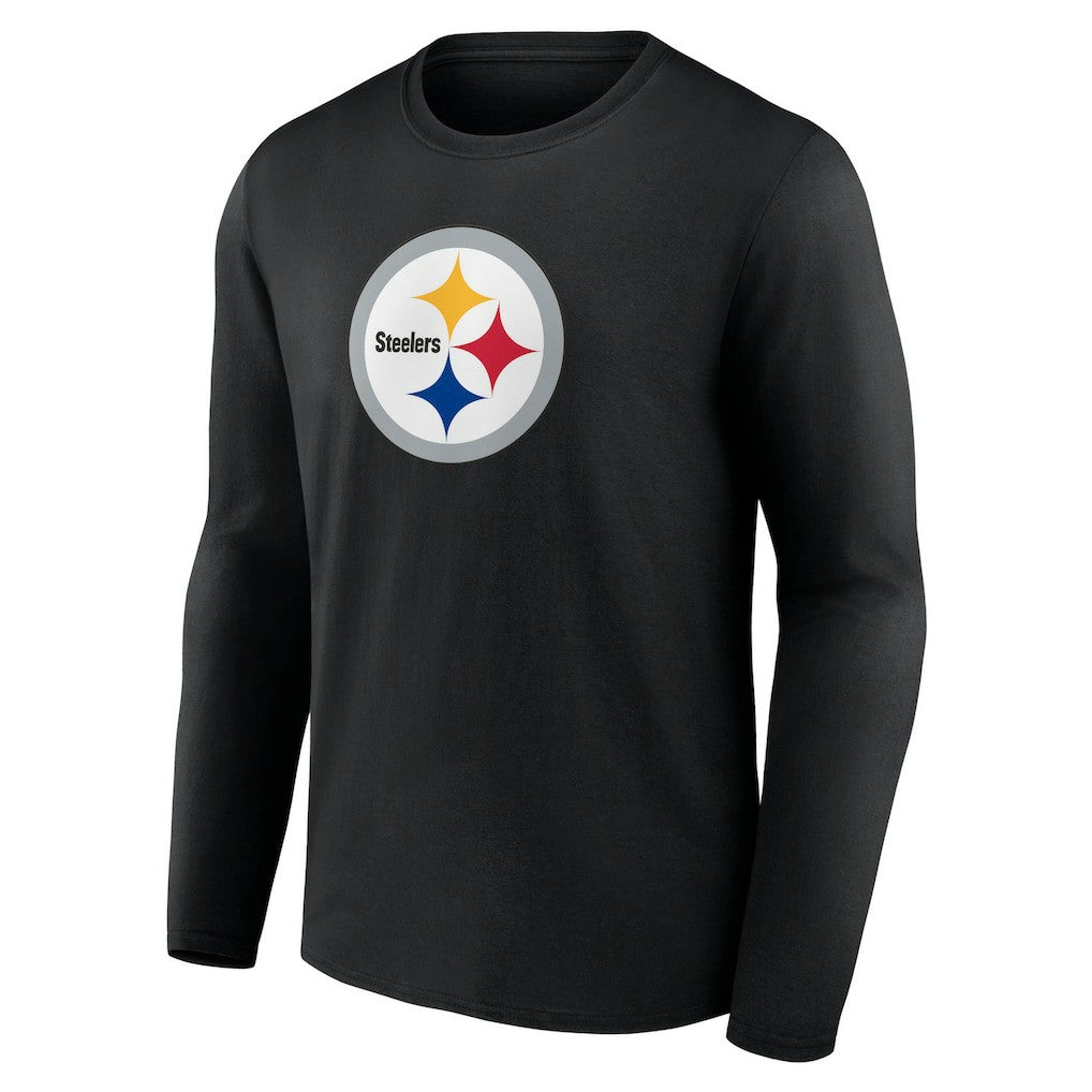 Pittsburgh Steelers Primary Team Logo Long Sleeve T-Shirt Black - NFL