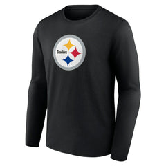 Pittsburgh Steelers Primary Team Logo Long Sleeve T-Shirt Black - NFL