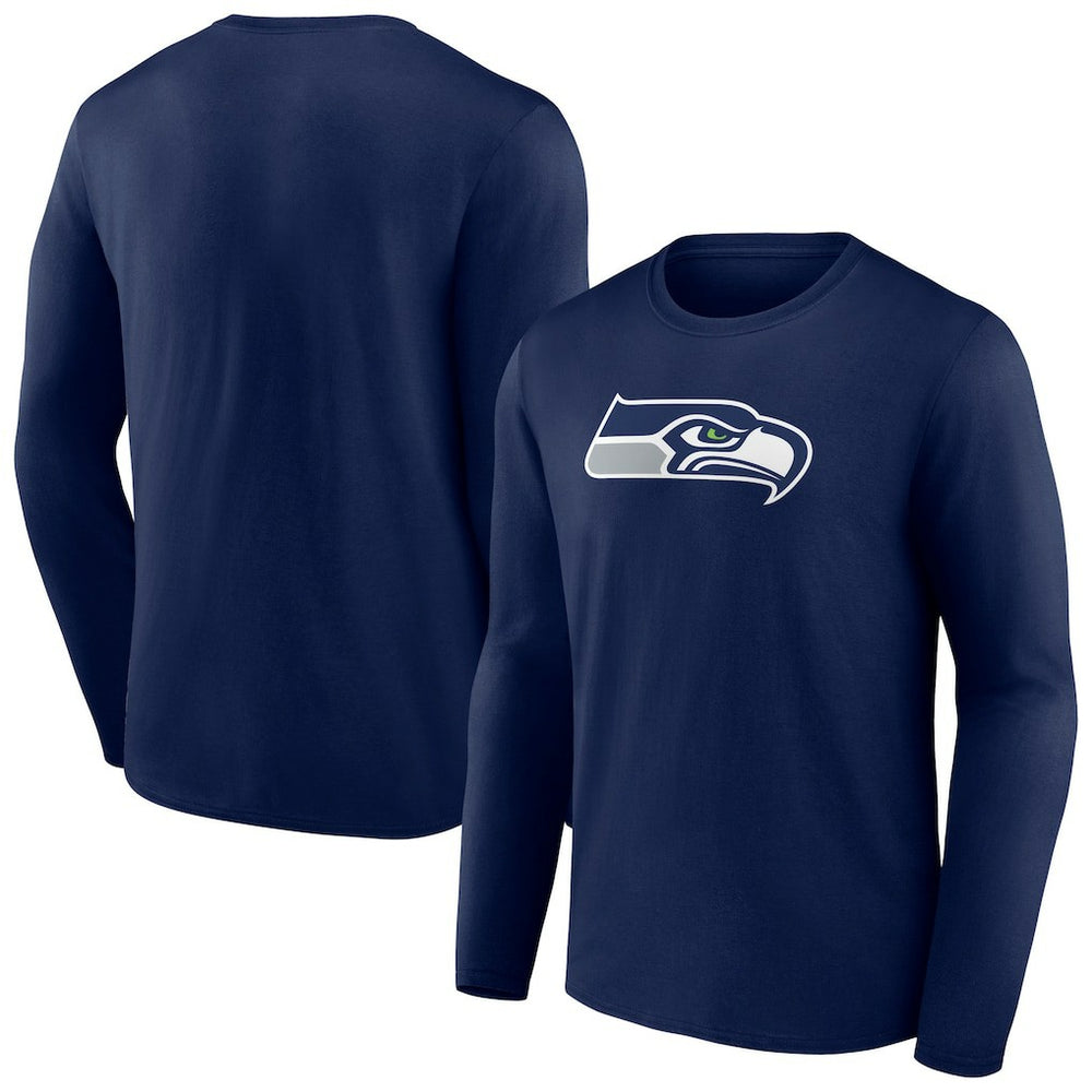 Seattle Seahawks Primary Team Logo Long Sleeve T-Shirt College Navy - NFL