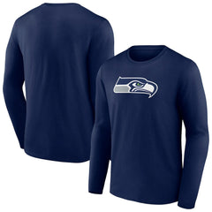 Seattle Seahawks Primary Team Logo Long Sleeve T-Shirt College Navy - NFL