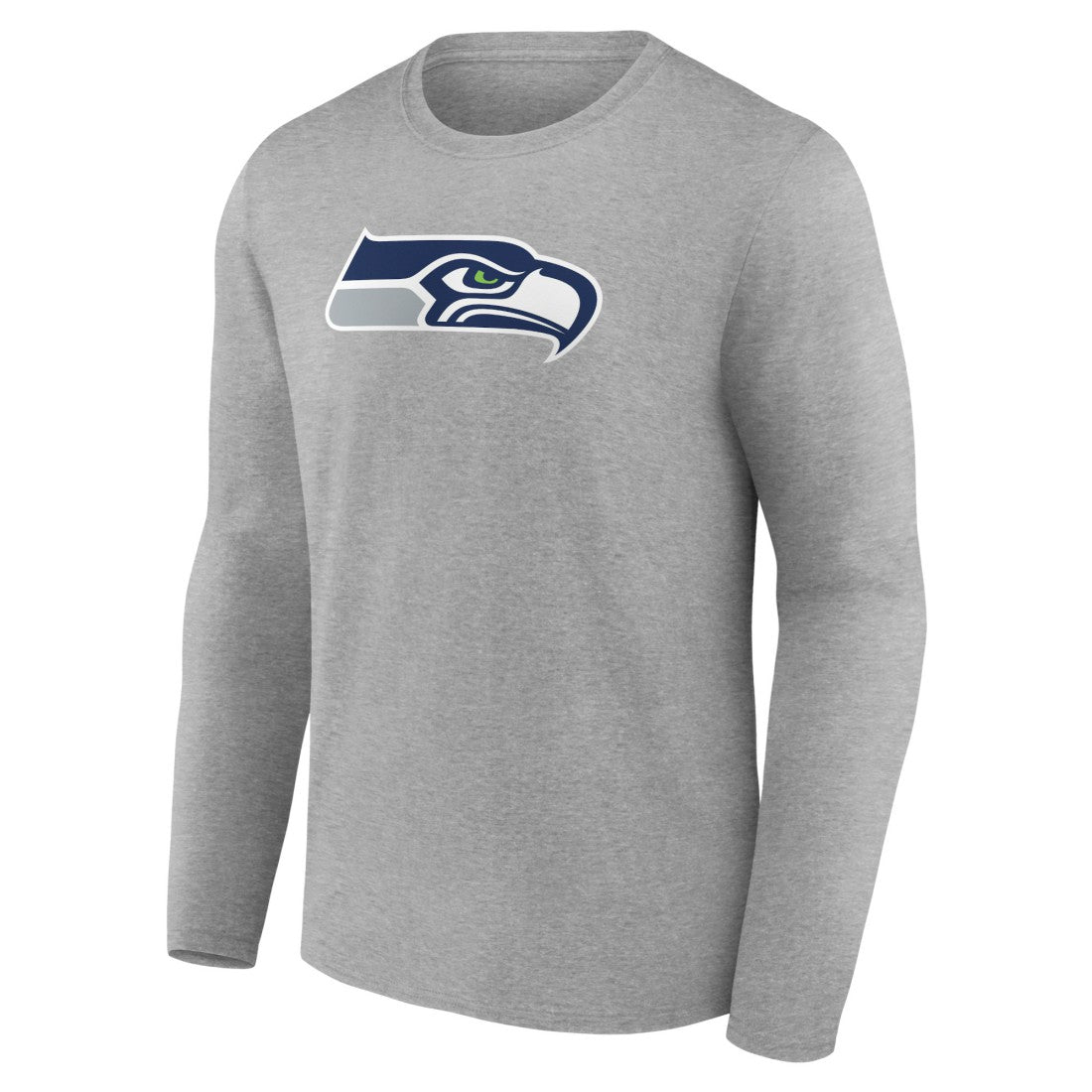 Seattle Seahawks Primary Team Logo Long Sleeve T-Shirt Heather Gray - NFL