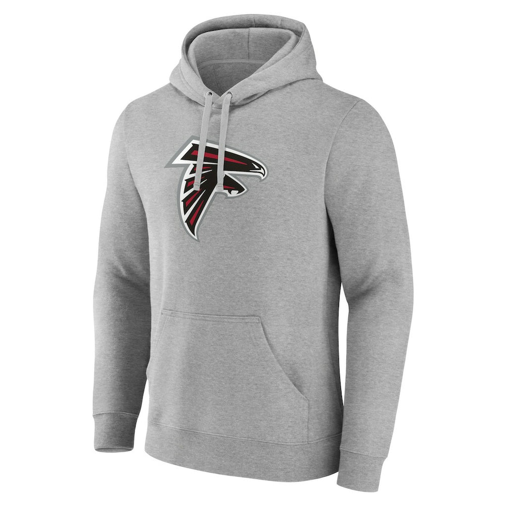 Atlanta Falcons Primary Team Logo Fitted Pullover Hoodie Heather Gray - NFL
