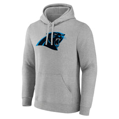 Carolina Panthers Primary Logo Fitted Pullover Hoodie Heather Gray - NFL