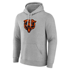Chicago Bears Primary Team Logo Fitted Pullover Hoodie Heather Gray - NFL
