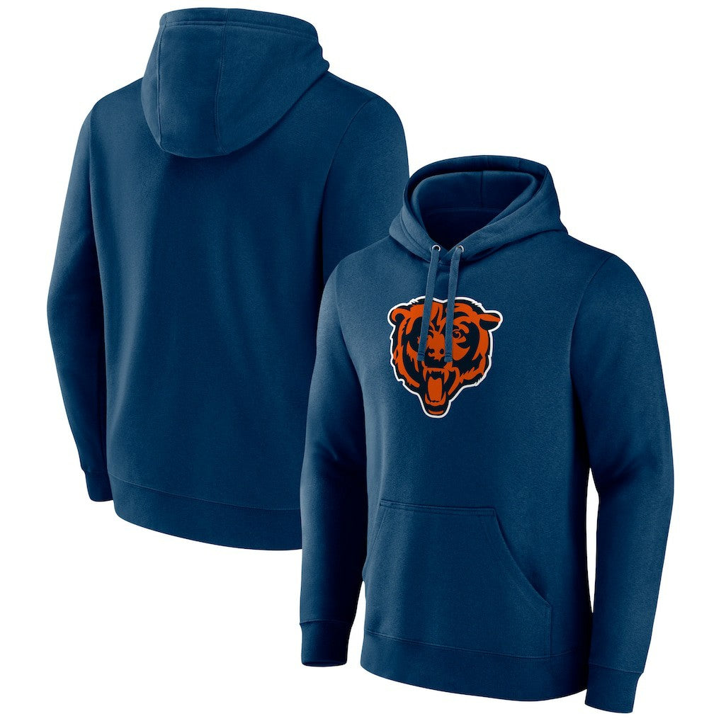 Chicago Bears Primary Team Logo Fitted Pullover Hoodie Navy - NFL