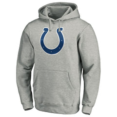 Indianapolis Colts Primary Team Logo Fitted Pullover Hoodie Heather Gray - NFL