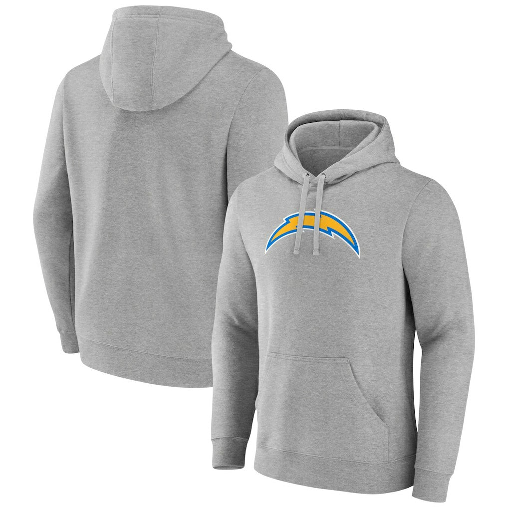Los Angeles Chargers Primary Team Logo Fitted Pullover Hoodie Heather Gray - NFL