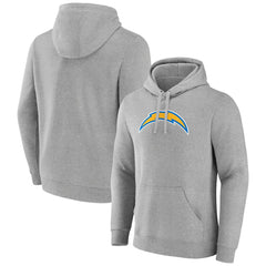 Los Angeles Chargers Primary Team Logo Fitted Pullover Hoodie Heather Gray - NFL