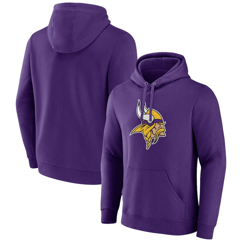 Minnesota Vikings Primary Team Logo Fitted Pullover Hoodie Purple - NFL