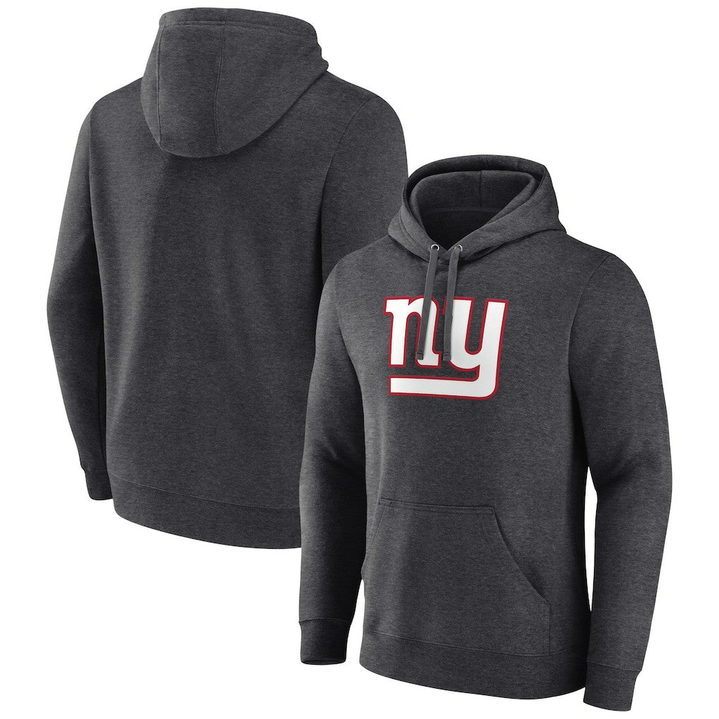 New York Giants Primary Team Logo Fitted Pullover Hoodie Charcoal - NFL