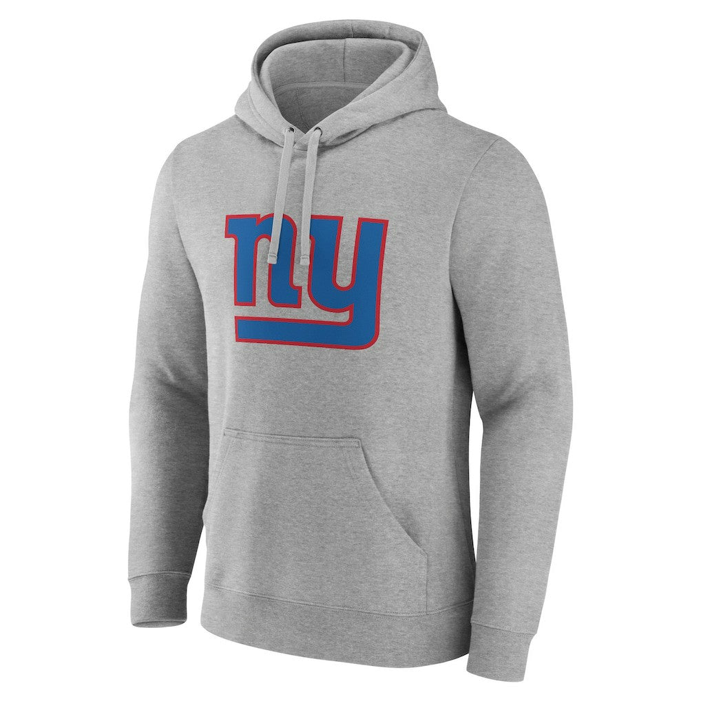 New York Giants Primary Team Logo Fitted Pullover Hoodie Heather Gray - NFL