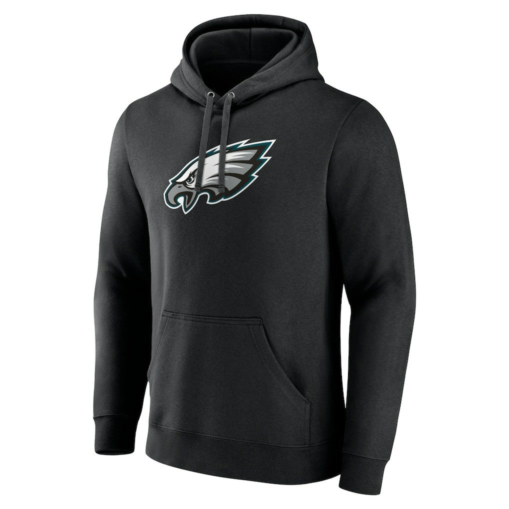 Philadelphia Eagles Primary Team Logo Fitted Pullover Hoodie Black - NFL