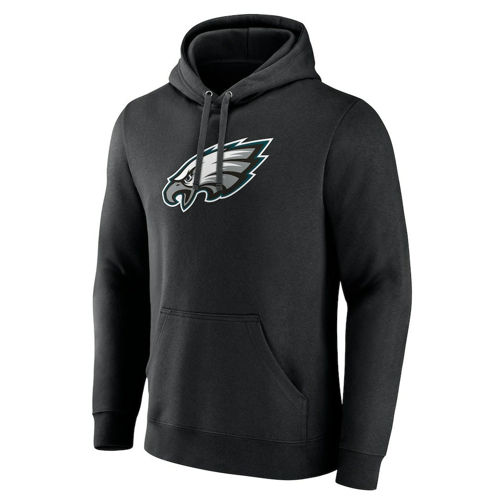 Philadelphia Eagles Primary Team Logo Fitted Pullover Hoodie Black - NFL