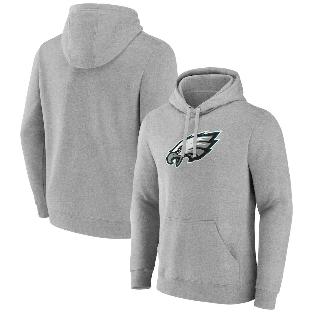 Philadelphia Eagles Primary Team Logo Fitted Pullover Hoodie Heather Gray - NFL