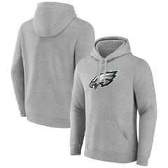 Philadelphia Eagles Primary Team Logo Fitted Pullover Hoodie Heather Gray - NFL