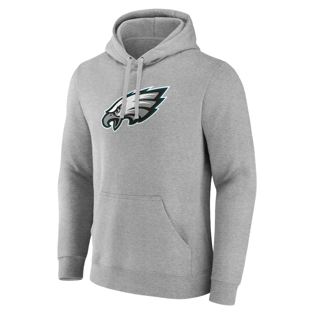Philadelphia Eagles Primary Team Logo Fitted Pullover Hoodie Heather Gray - NFL