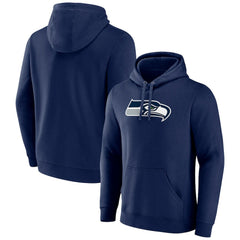 Seattle Seahawks Primary Team Logo Fitted Pullover Hoodie College Navy - NFL