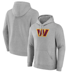 Washington Commanders Primary Team Logo Fitted Pullover Hoodie Heather Gray - NFL