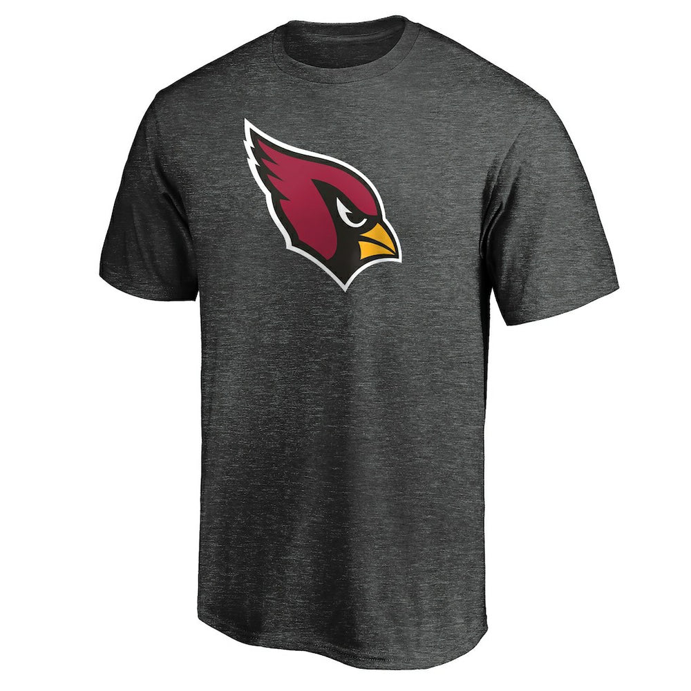 Arizona Cardinals Primary Logo T-Shirt Heather Charcoal - Fanatics