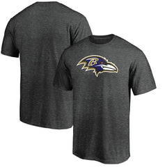 Baltimore Ravens Primary Logo T-Shirt Heather Charcoal - Fanatics