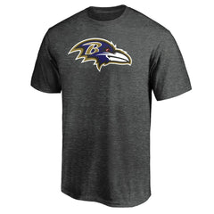 Baltimore Ravens Primary Logo T-Shirt Heather Charcoal - Fanatics
