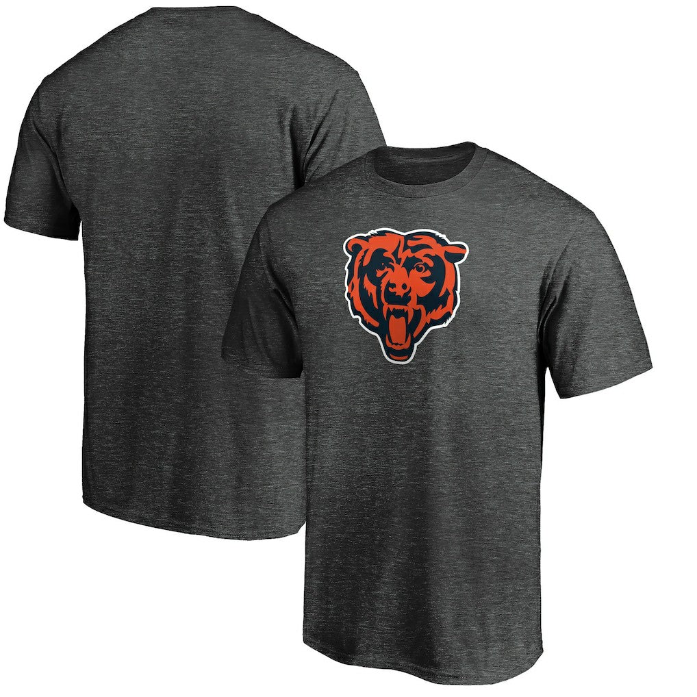 Chicago Bears Primary Logo T-Shirt Heather Charcoal - Fanatics