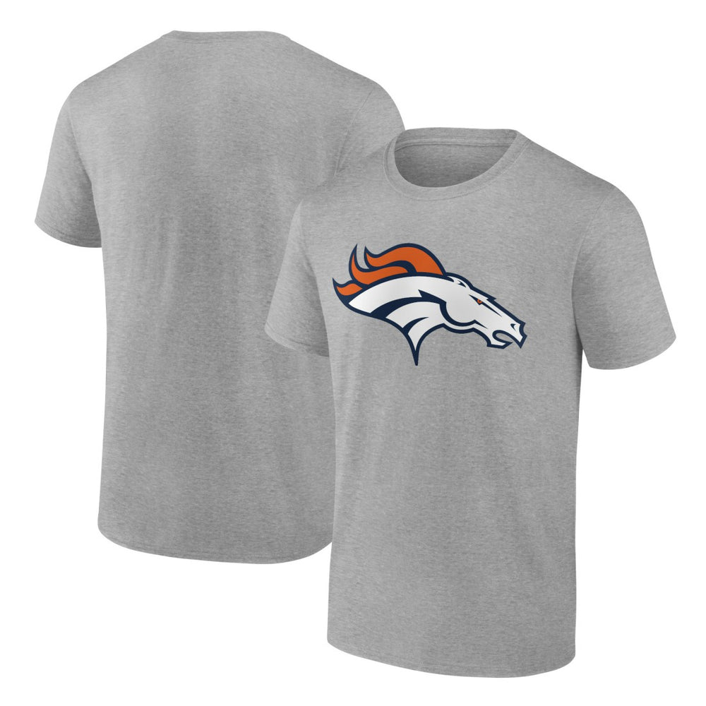 Denver Broncos Primary Logo T-Shirt Heather Gray - Fanatics