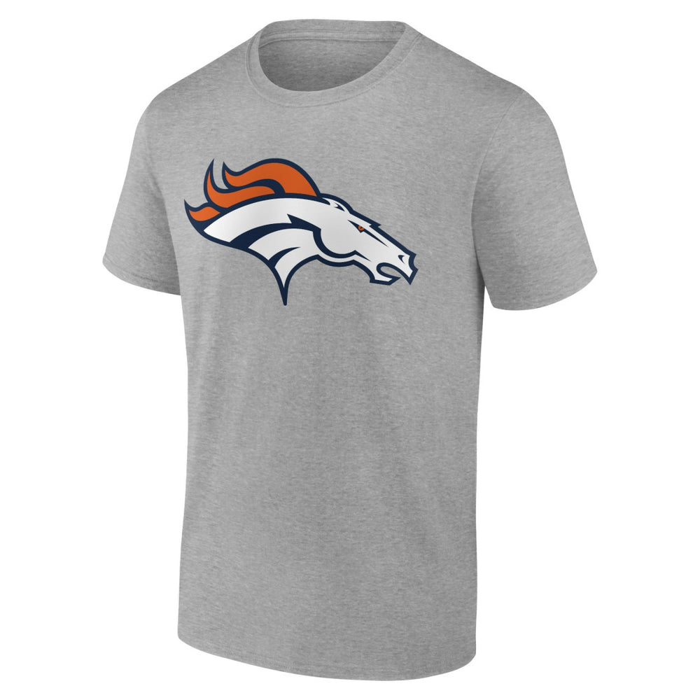 Denver Broncos Primary Logo T-Shirt Heather Gray - Fanatics