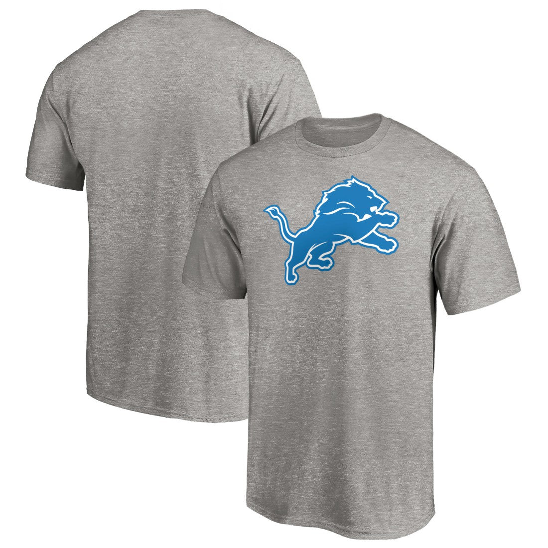 Detroit Lions Primary Logo T-Shirt Heather Gray - Fanatics