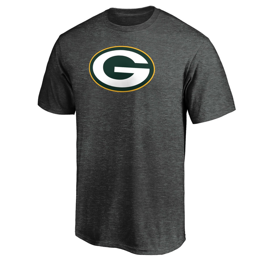 Green Bay Packers Primary Logo T-Shirt Heather Charcoal - Fanatics