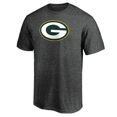 Green Bay Packers Primary Logo T-Shirt Heather Charcoal - Fanatics