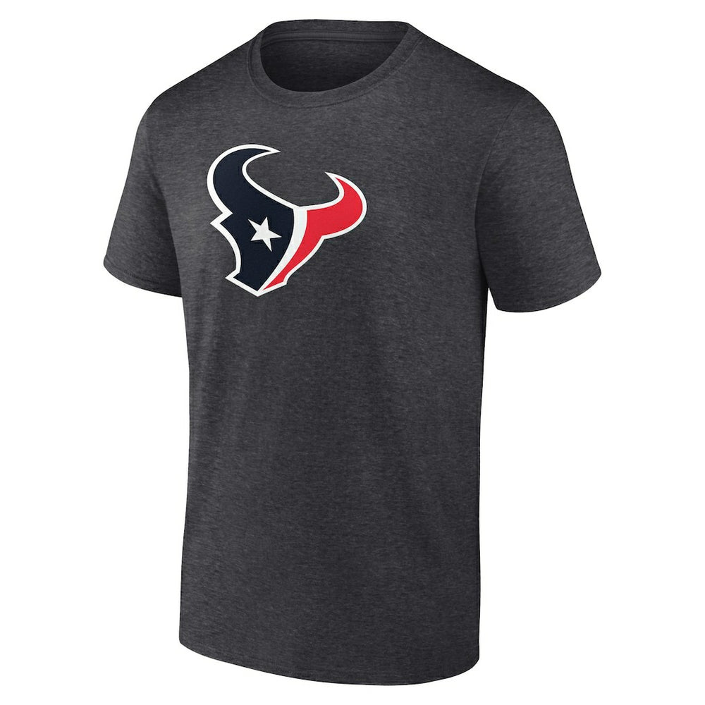 Houston Texans Primary Logo T-Shirt Heather Charcoal - Fanatics