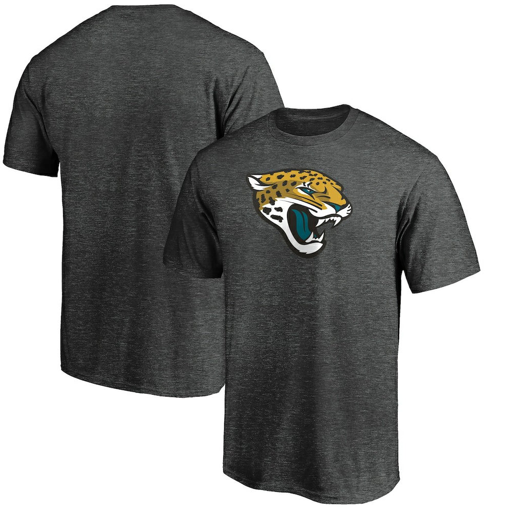 Jacksonville Jaguars Primary Logo T-Shirt Heather Charcoal - Fanatics